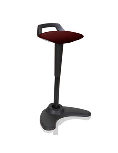 Dynamic Spry Office Stool Black Frame Bespoke Colour Seat Ginseng Chilli KCUP1203