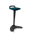 Dynamic Spry Office Stool Black Frame Bespoke Colour Seat Maringa Teal KCUP1204