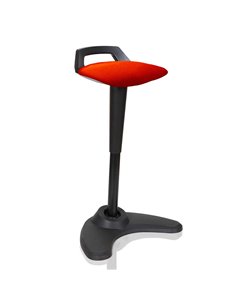 Dynamic Spry Office Stool Black Frame Bespoke Colour Seat Tabasco Orange KCUP1205