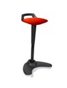 Dynamic Spry Office Stool Black Frame Bespoke Colour Seat Tabasco Orange KCUP1205