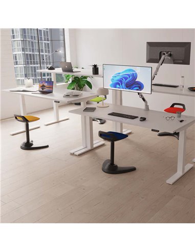 Dynamic Spry Office Stool Black Frame Bespoke Colour Seat Tansy Purple KCUP1206