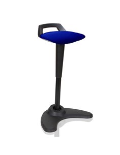 Dynamic Spry Office Stool Black Frame Bespoke Colour Seat Stevia Blue KCUP1207