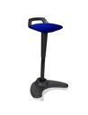 Dynamic Spry Office Stool Black Frame Bespoke Colour Seat Stevia Blue KCUP1207