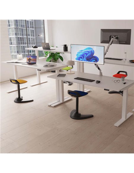 Dynamic Spry Office Stool Black Frame Bespoke Colour Seat Stevia Blue KCUP1207 - pic 80915 | FastDaddyshop
