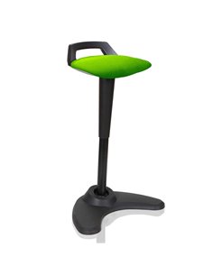 Dynamic Spry Office Stool Black Frame Bespoke Colour Seat Myrrh Green KCUP1209