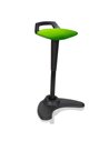 Dynamic Spry Office Stool Black Frame Bespoke Colour Seat Myrrh Green KCUP1209