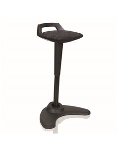 Dynamic Spry Office Stool Black Frame Black Fabric OP000220