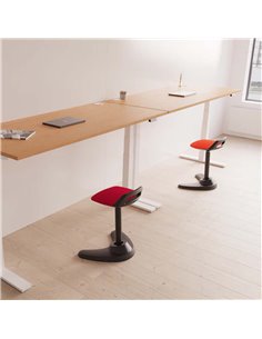Dynamic Spry Office Stool Black Frame Black Fabric OP000220 2