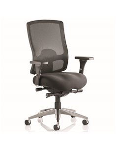 Dynamic Regent Task Operator Chair Black Fabric Black Mesh Back With Arms OP000113