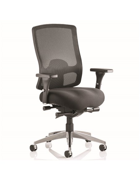 Dynamic Regent Task Operator Chair Black Fabric Black Mesh Back With Arms OP000113 - pic 81061 | FastDaddyshop