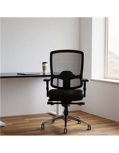 Dynamic Regent Task Operator Chair Black Fabric Black Mesh Back With Arms OP000113