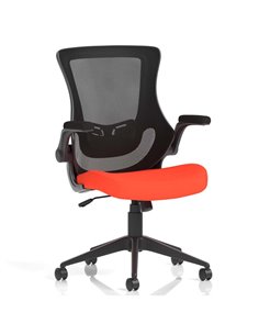 Dynamic Orbit Black Mesh Back Office Chair Bespoke Colour Seat Tabasco Orange KCUP2140