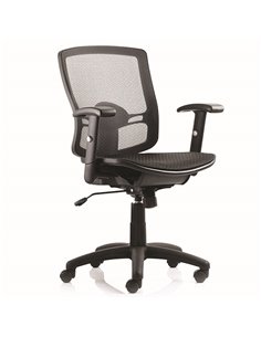 Dynamic Palma Task Operator Office Chair Black Mesh Back Black With Arms OP000104