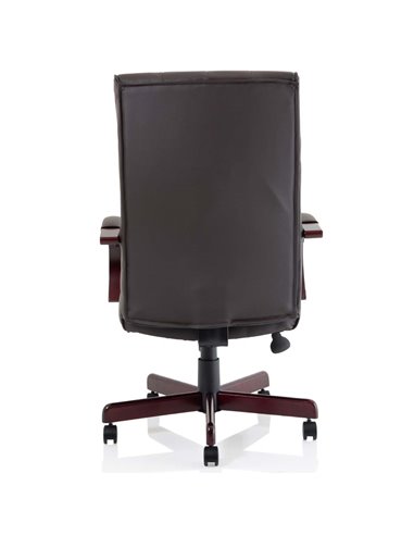 Dynamic Chesterfield Executive Office Chair Brown Leather With Arms EX000003