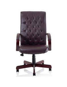 Dynamic Chesterfield Executive Office Chair Burgundy Leather With Arms EX000004 2