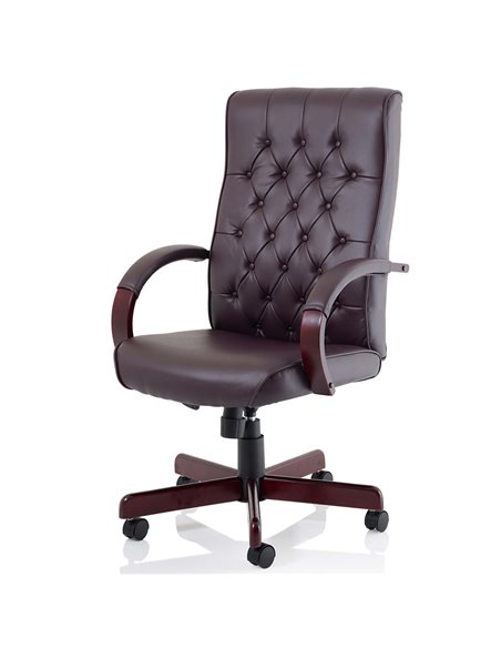 Dynamic Chesterfield Executive Office Chair Burgundy Leather With Arms EX000004 - pic 81182 | FastDaddyshop