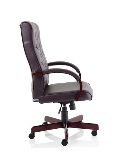 Dynamic Chesterfield Executive Office Chair Burgundy Leather With Arms EX000004 - pic 81187 | FastDaddyshop