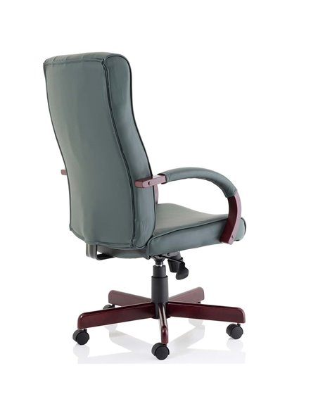 Dynamic Chesterfield Executive Office Chair Green Leather With Arms EX000006 - pic 81196 | FastDaddyshop