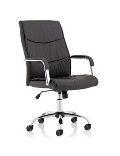 Dynamic Carter Black Luxury Faux Leather Office Chair With Arms EX000148