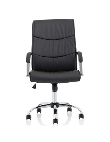 Dynamic Carter Black Luxury Faux Leather Office Chair With Arms EX000148