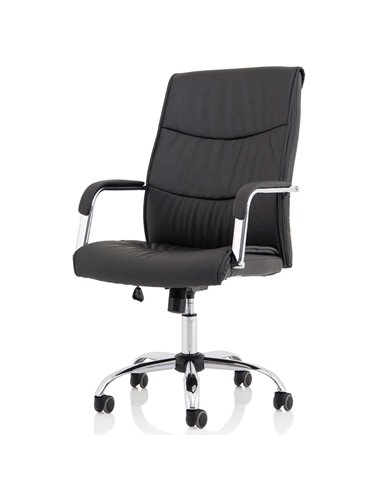 Dynamic Carter Black Luxury Faux Leather Office Chair With Arms EX000148