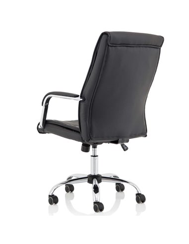 Dynamic Carter Black Luxury Faux Leather Office Chair With Arms EX000148