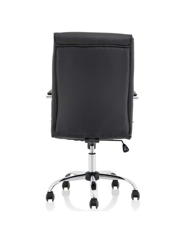 Dynamic Carter Black Luxury Faux Leather Office Chair With Arms EX000148