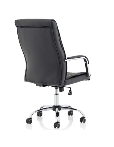 Dynamic Carter Black Luxury Faux Leather Office Chair With Arms EX000148