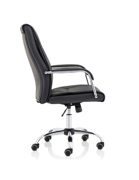 Dynamic Carter Black Luxury Faux Leather Office Chair With Arms EX000148 - pic 81207 | FastDaddyshop