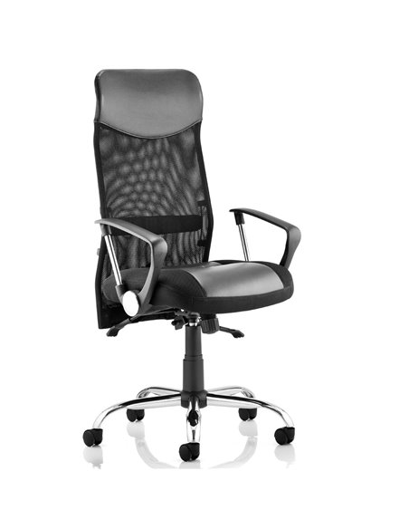 Dynamic Vegas Executive Chair Black Leather Seat Black Mesh Back With Arms EX000074 - pic 81216 | FastDaddyshop