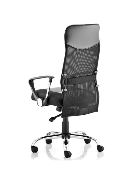 Dynamic Vegas Executive Chair Black Leather Seat Black Mesh Back With Arms EX000074 - pic 81218 | FastDaddyshop