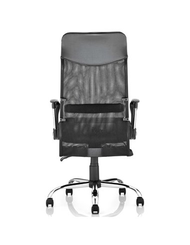 Dynamic Vegas Executive Chair Black Leather Seat Black Mesh Back With Arms EX000074