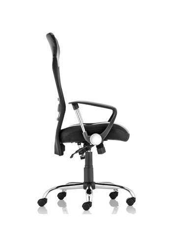 Dynamic Vegas Executive Chair Black Leather Seat Black Mesh Back With Arms EX000074