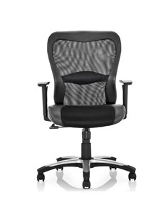 Dynamic Victor II Executive Office Chair Black Leather Black Mesh With Arms EX000075 2