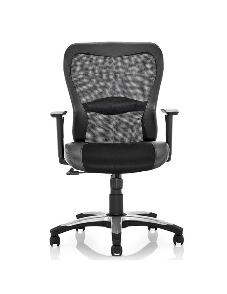 Dynamic Victor II Executive Office Chair Black Leather Black Mesh With Arms EX000075 - pic 81222 | FastDaddyshop