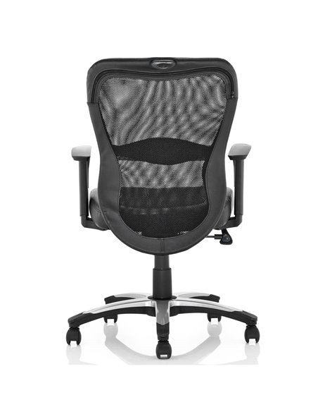 Dynamic Victor II Executive Office Chair Black Leather Black Mesh With Arms EX000075 - pic 81224 | FastDaddyshop