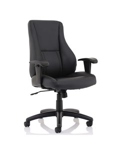 Dynamic Winsor Black Leather Office Chair No Headrest EX000212