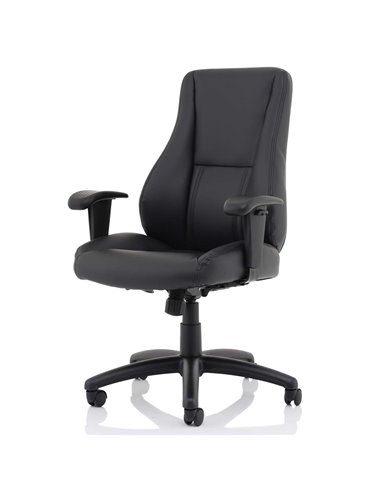 Dynamic Winsor Black Leather Office Chair No Headrest EX000212