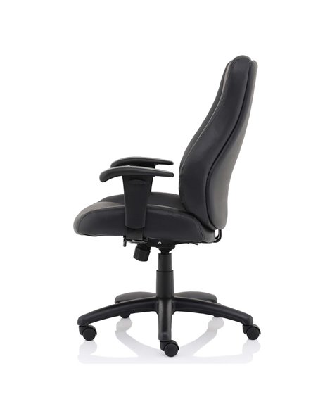 Dynamic Winsor Black Leather Office Chair No Headrest EX000212 - pic 81240 | FastDaddyshop