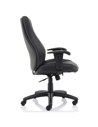 Dynamic Winsor Black Leather Office Chair No Headrest EX000212
