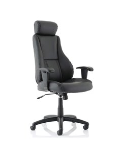 Dynamic Winsor Black Leather Office Chair With Headrest EX000213