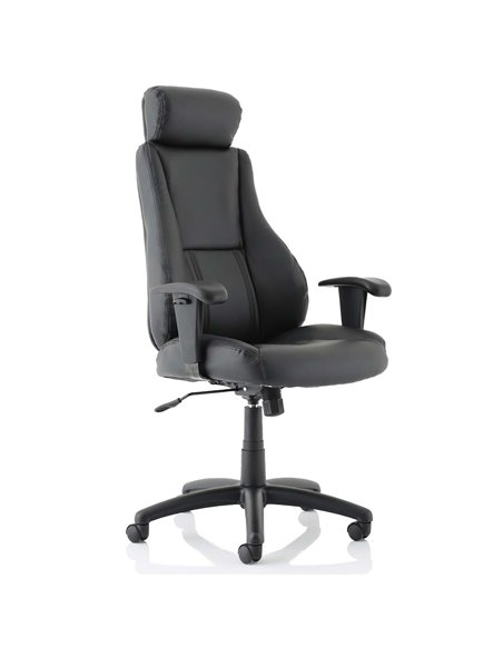 Dynamic Winsor Black Leather Office Chair With Headrest EX000213 - pic 81246 | FastDaddyshop