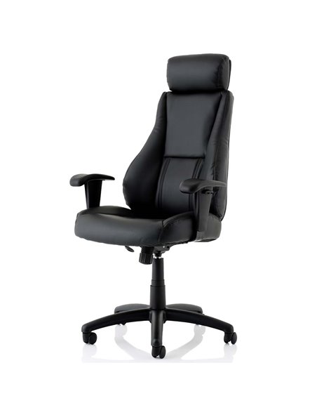 Dynamic Winsor Black Leather Office Chair With Headrest EX000213 - pic 81248 | FastDaddyshop