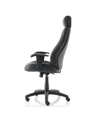 Dynamic Winsor Black Leather Office Chair With Headrest EX000213