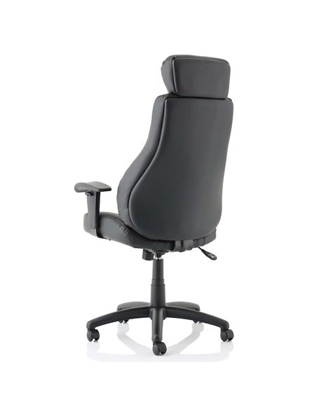 Dynamic Winsor Black Leather Office Chair With Headrest EX000213 - pic 81250 | FastDaddyshop