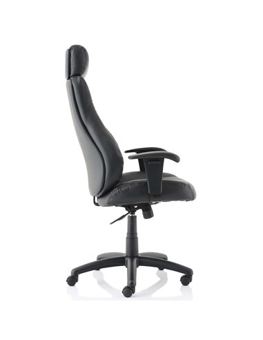 Dynamic Winsor Black Leather Office Chair With Headrest EX000213