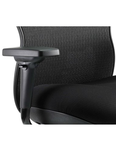 Dynamic Stealth Shadow Ergo Posture Heavy Duty Office Chair Black Airmesh Seat KC0158