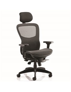 Dynamic Stealth Shadow Ergo Posture Heavy Duty Office Chair Black Mesh Seat KC0159