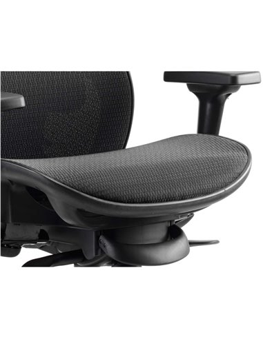 Dynamic Stealth Shadow Ergo Posture Heavy Duty Office Chair Black Mesh Seat KC0159