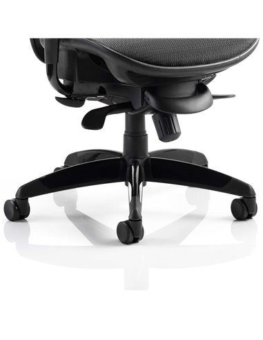 Dynamic Stealth Shadow Ergo Posture Heavy Duty Office Chair Black Mesh Seat KC0159